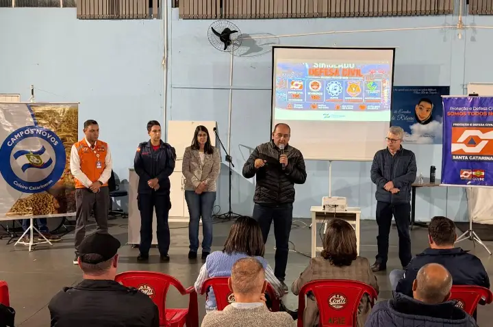1º Simulado de Prevenção a Desastres Naturais é realizado em Campos Novos