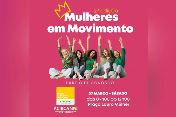 2ª edição do Mulheres em Movimento promove manhã de integração e valorização feminina em Campos Novos