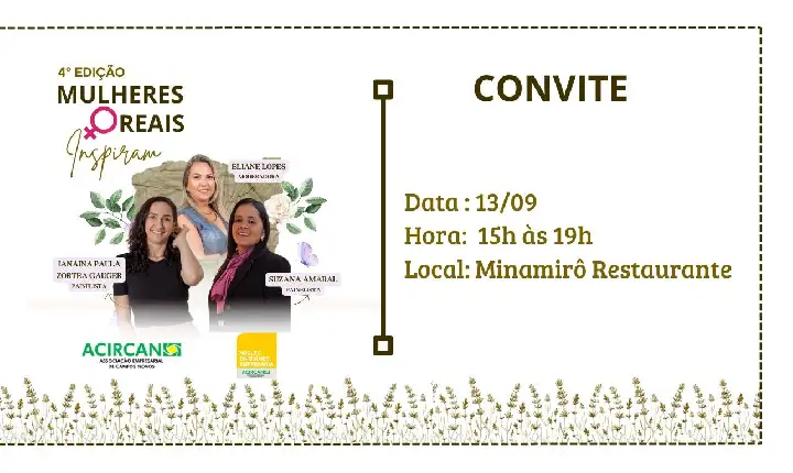 4ª edição do “Mulheres Reais Inspiram” chega para conectar e fortalecer o protagonismo feminino em Campos Novos.