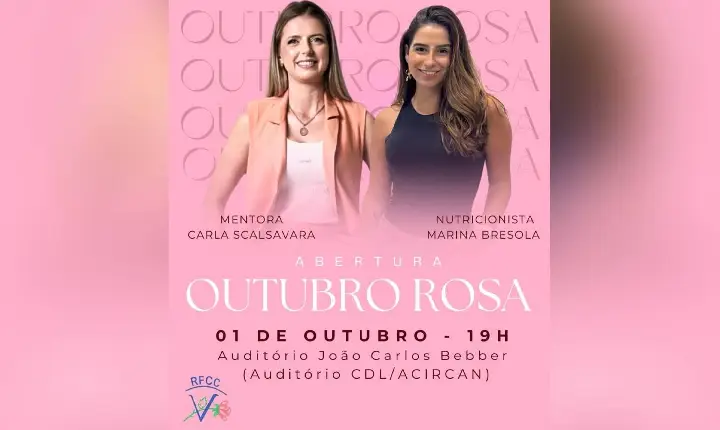 Abertura oficial do Outubro Rosa acontece hoje com palestras em Campos Novos
