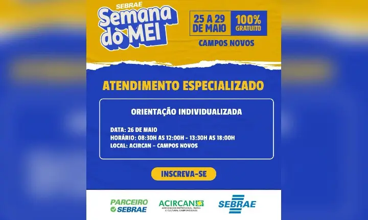 Acircan dá início à Semana do MEI com consultorias e apoio aos empreendedores