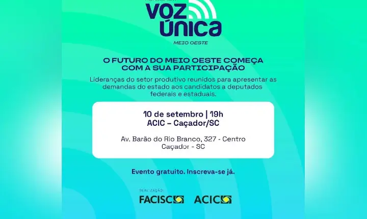 ACIRCAN participará do Voz Única em Caçador