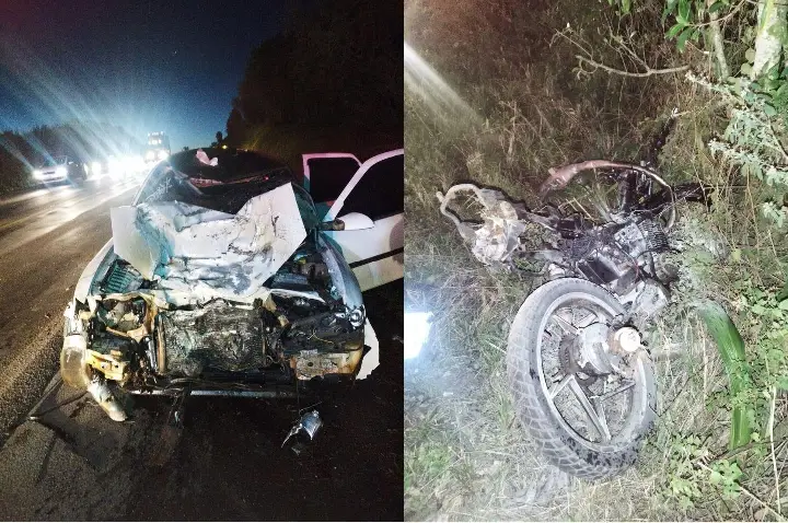 Adolescente de 16 anos morre em colisão entre carro e motocicleta em Campos Novos
