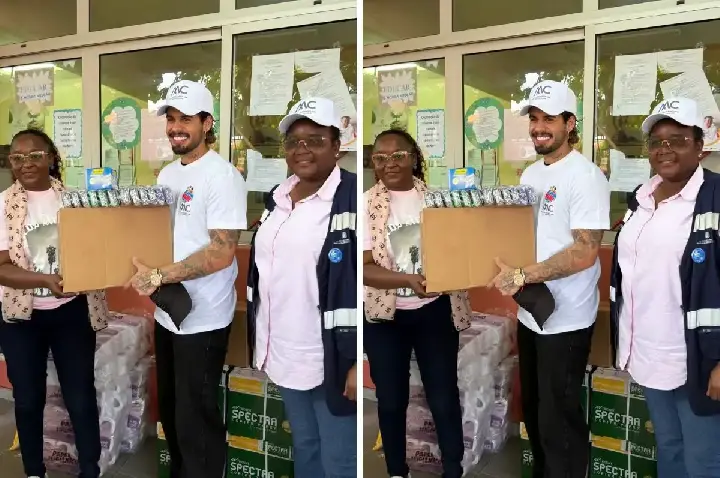 Angola: Zé Felipe visita escola e faz doação