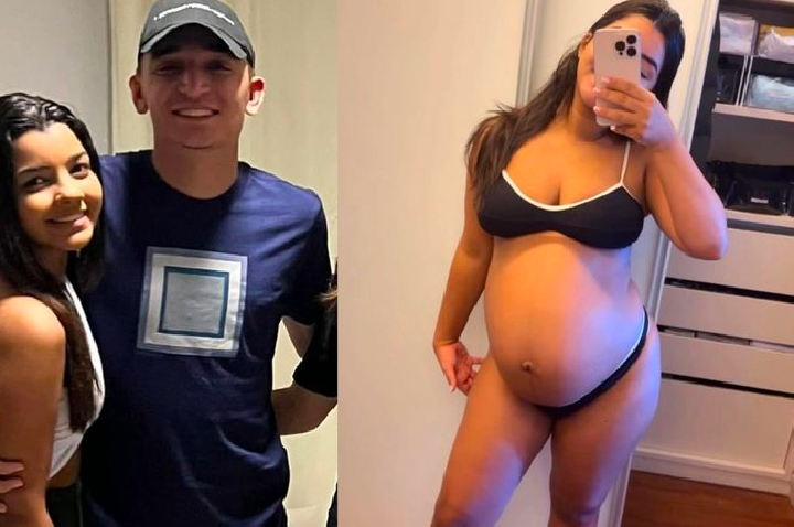Ary Mirelle, mulher de João Gomes, exibe o barrigão e brinca: '300 dias grávida'