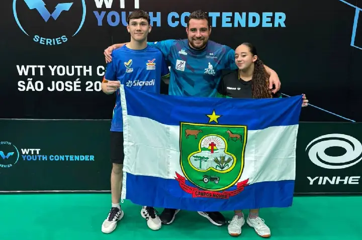 Atleta de Campos Novos conquista título internacional no Circuito Mundial de Tênis de Mesa