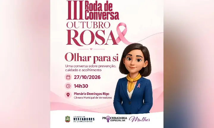 Câmara de Campos Novos promove roda de conversa sobre saúde e direitos das mulheres