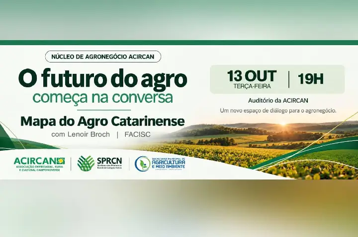 Campos Novos recebe apresentação do Mapa do Agro em encontro promovido pela ACIRCAN