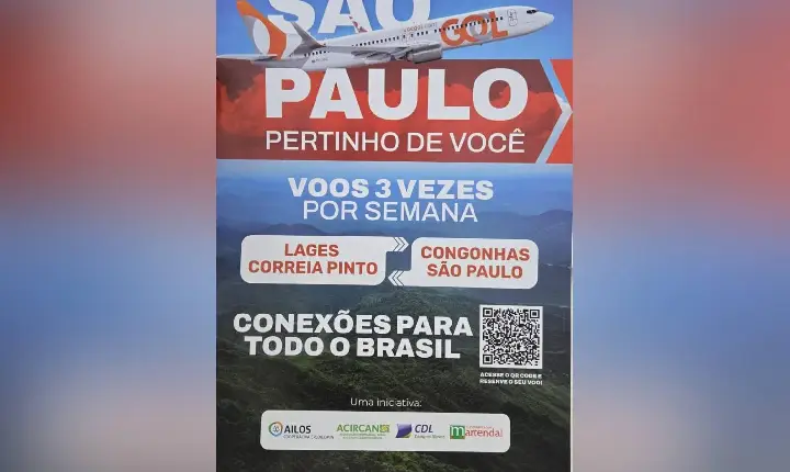 CDL é uma das entidades incentivadoras de voos regionais Santa Catarina/ São Paulo
