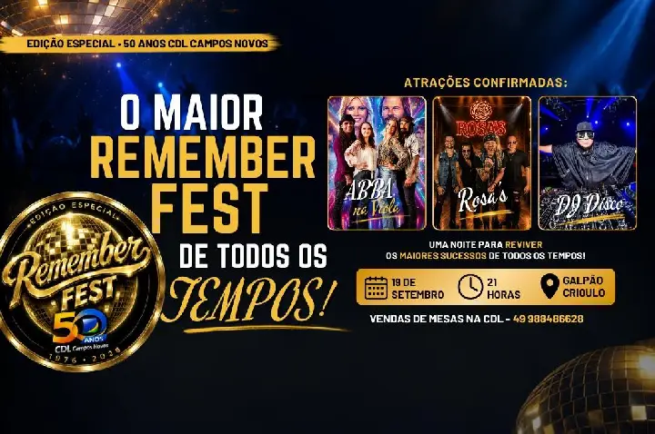 CDL já comercializa mesas para o Remember Fest