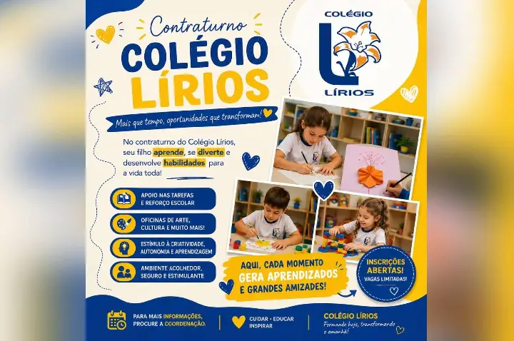 Colégio Lírios amplia atendimento com oficinas de contraturno e prepara novos projetos educacionais