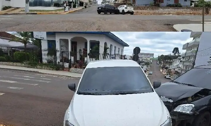 Colisão entre dois veículos deixa mulher ferida no Centro de Campos Novos