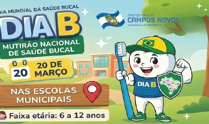 Dia B mobiliza escolas municipais em Campos Novos com mutirão de saúde bucal
