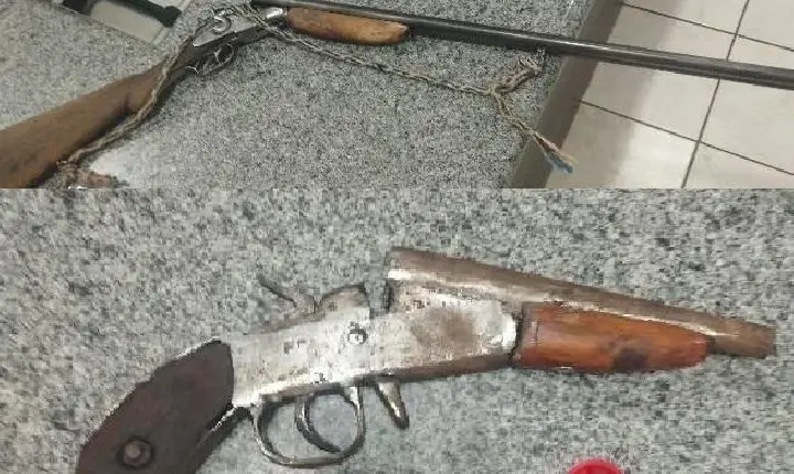 Homem é preso por porte ilegal de arma e ameaça na zona rural de Campos Novos.