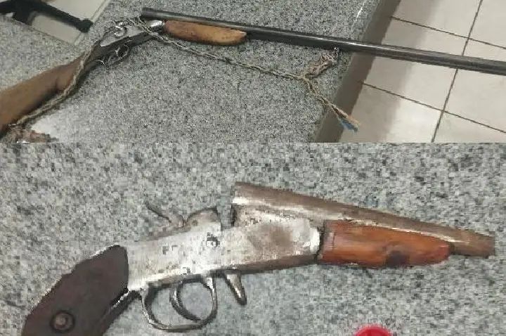 Homem é preso por porte ilegal de arma e ameaça na zona rural de Campos Novos.