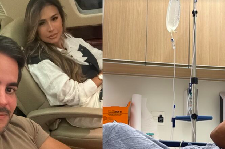 Horas após levar Simone Mendes ao hospital, marido também precisa de atendimento.