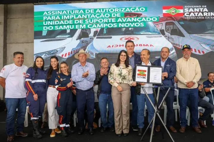 Jorginho Mello autoriza implantação de Unidade de Suporte Avançado do Samu em Campos Novos