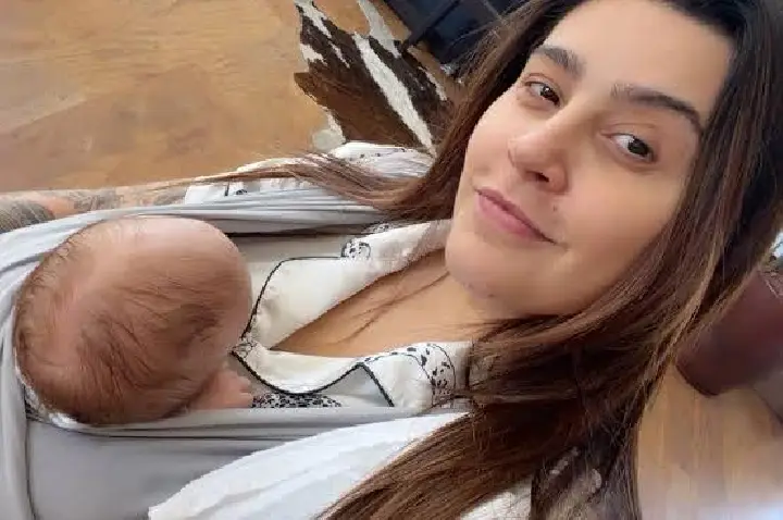 Lauana Prado celebra dois meses do filho e se declara: ‘Mãe babona’