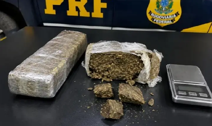 Moradora entrega à PRF de Joaçaba maconha que encontrou em frente a sua residência