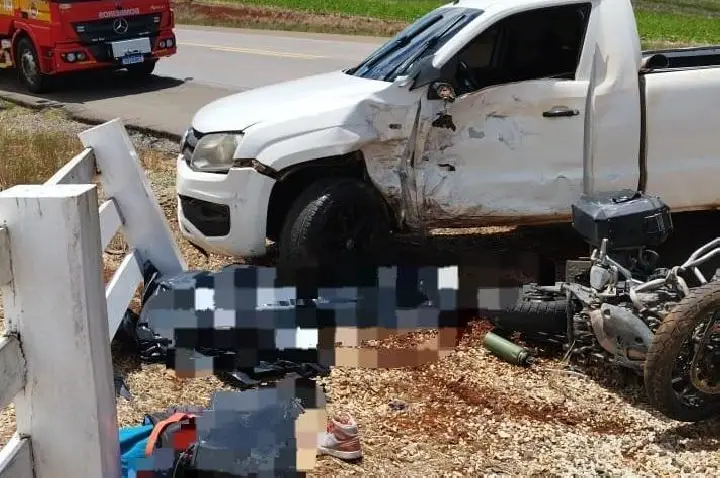 Motociclista morre em grave colisão na BR-470, em Campos Novos