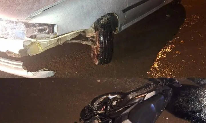 Motorista embriagado e sem CNH provoca acidente com motociclista e é preso em Campos Novos