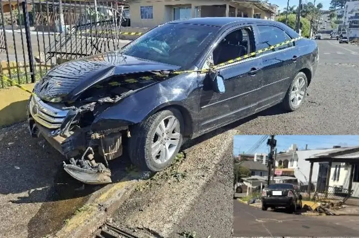 Motorista fica ferida após colisão e outro condutor deixa local em Campos Novos