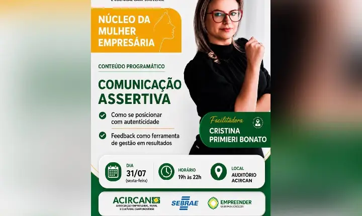 Núcleo da Mulher Empresária da ACIRCAN promove encontro sobre Comunicação Assertiva