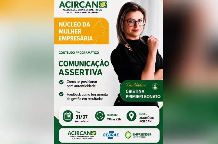 Núcleo da Mulher Empresária da ACIRCAN promove encontro sobre Comunicação Assertiva