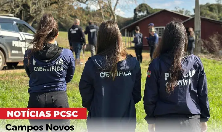 Polícia Civil realiza reprodução simulada de duplo homicídio em Campos Novos.