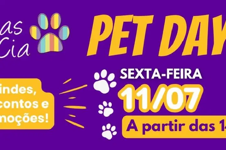 Pet Day agita a Patas e Cia nesta sexta-feira com atendimentos e brindes exclusivos.