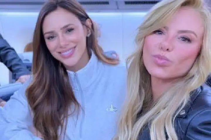 Poliana Rocha se encontra com Bruna Biancardi em voo e se declara: “Encantada com você”