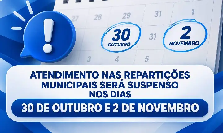 Prefeitura de Campos Novos informa alteração no expediente devido aos feriados do Servidor Público e Finados