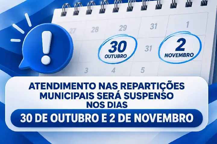 Prefeitura de Campos Novos informa alteração no expediente devido aos feriados do Servidor Público e Finados