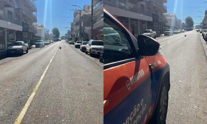 Rua Coronel Farrapo recebe nova sinalização para implantação de mão dupla em Campos Novos