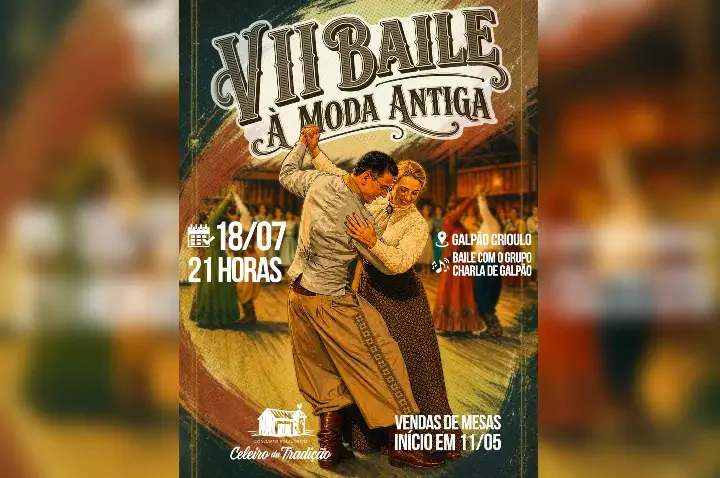 VII Baile à Moda Antiga promete uma noite de encanto, tradição e reencontros em Campos Novos