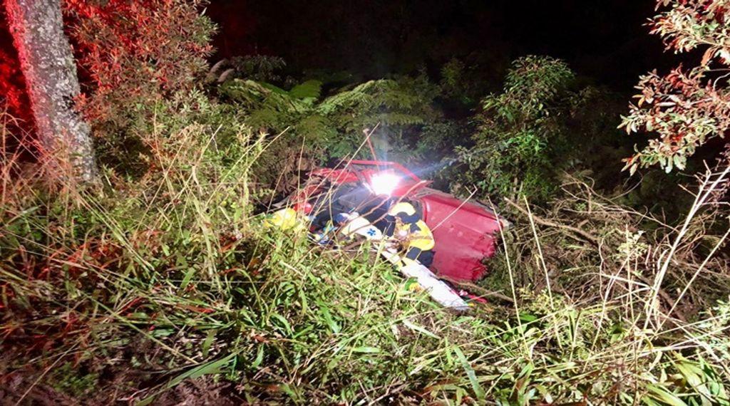 Acidente na SC 355 deixa homem gravemente ferido