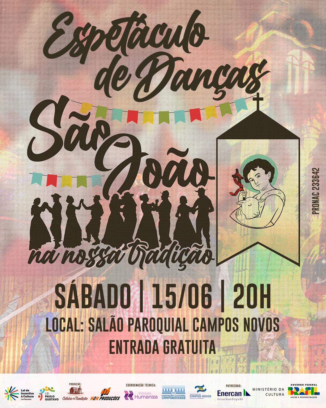 Conjunto Folclórico Celeiro da Tradição e M2M promovem Espetáculo - São João da Tradição: Danças, Versos e Canções.
