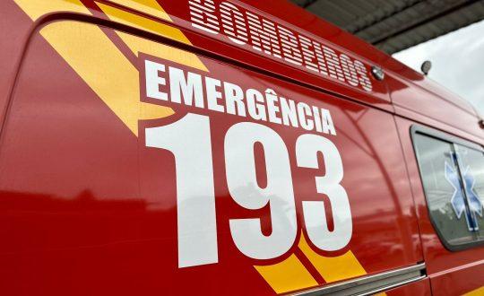 Trabalhador sofre ferimento na cabeça após cair de carroceria de veículo na BR-282