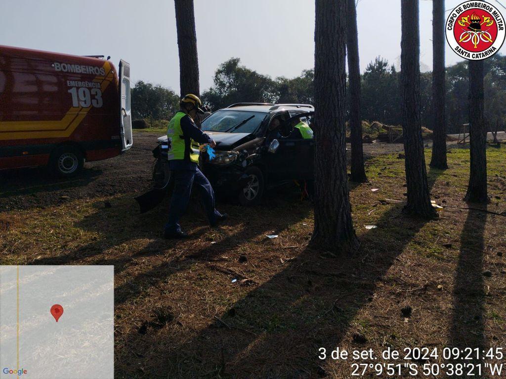 Acidente em Curitibanos deixa idoso ferido