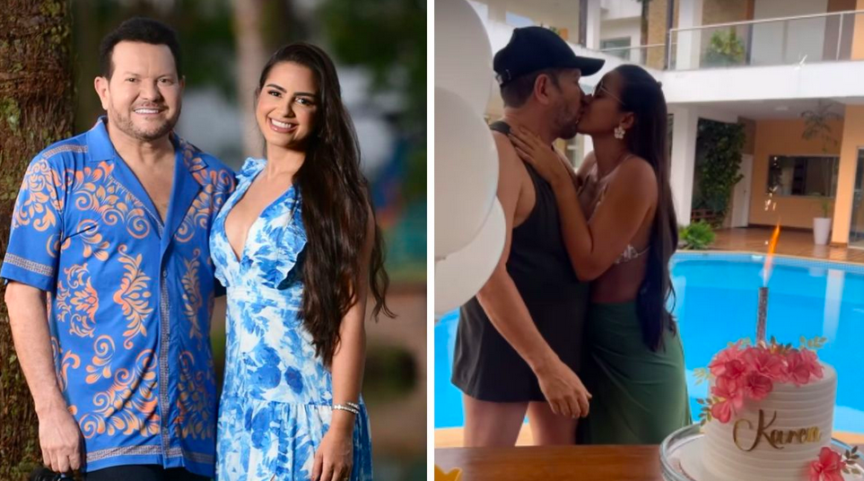 Ximbinha faz festa para a atual esposa: ‘Eu te amo’