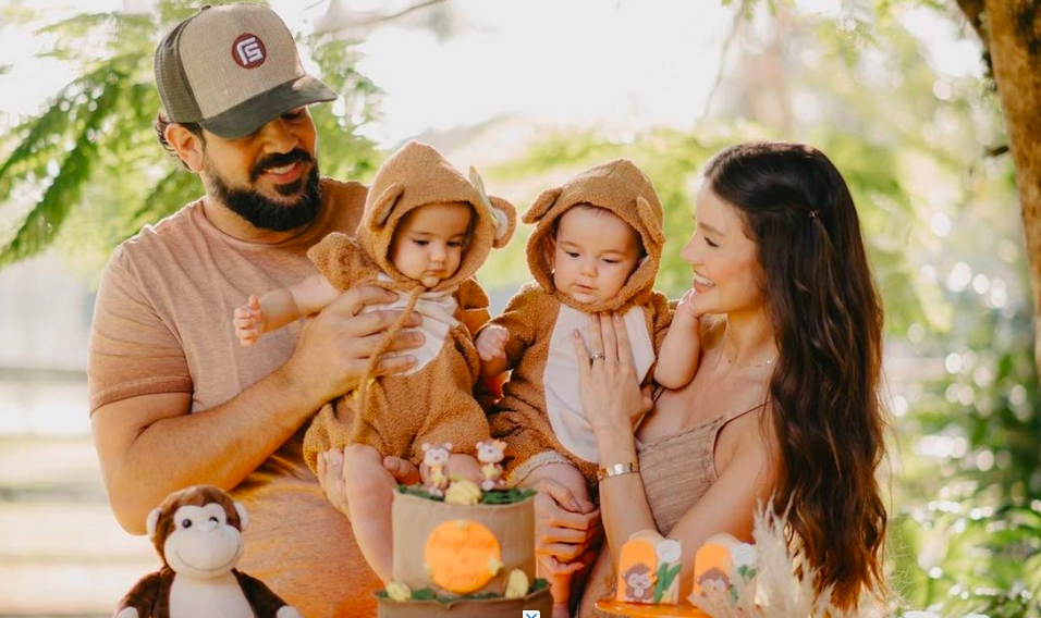 Biah e Sorocaba celebram 7 meses dos gêmeos Zion e Angelina