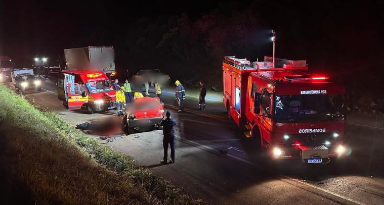 Grave acidente na BR-470 em Campos Novos deixa uma vítima fatal.