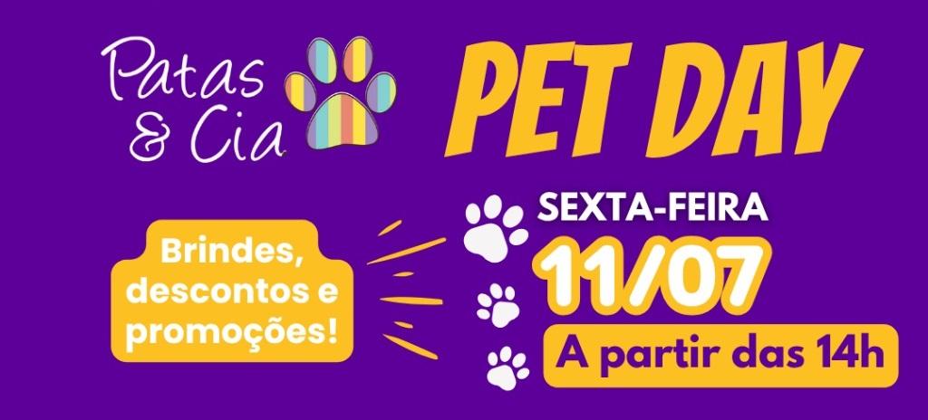 Pet Day agita a Patas e Cia nesta sexta-feira com atendimentos e brindes exclusivos.