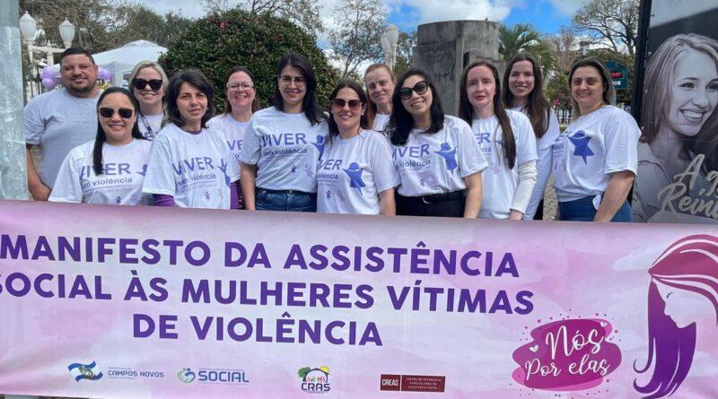 Agosto Lilás: Campos Novos reforça a luta contra a violência à mulher.