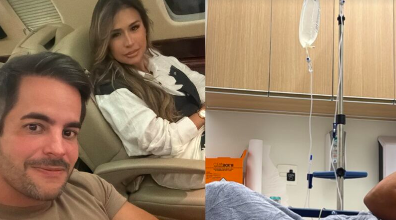 Horas após levar Simone Mendes ao hospital, marido também precisa de atendimento.