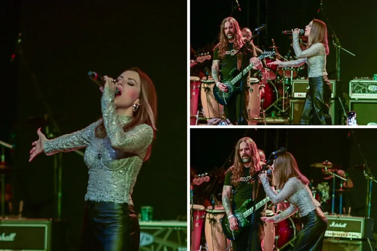 Com namorado nos bastidores, Sandy canta com Andres Kisser