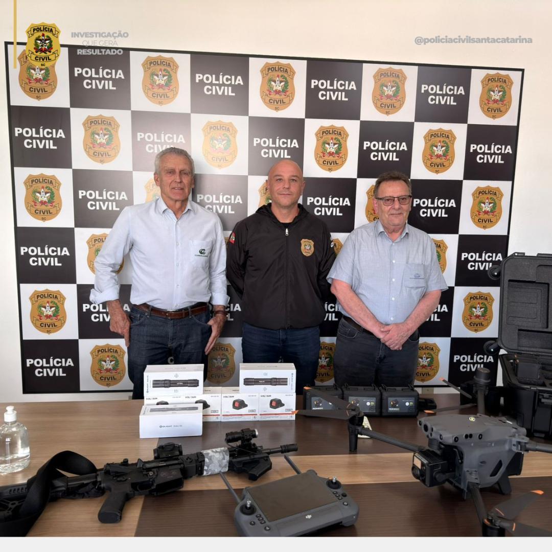 Polícia Civil recebe novos equipamentos por meio de parcerias com Copercampos e vereadores de Campos Novos