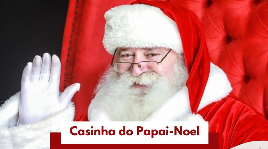 Casinha do Papai Noel e Mamãe Noel abre para visitação na Praça Lauro Müller