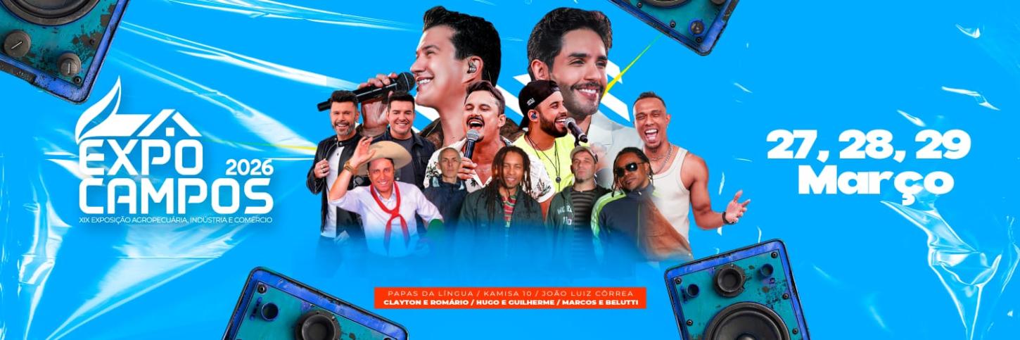Prefeitura de Campos Novos divulga shows nacionais da Expocampos 2026