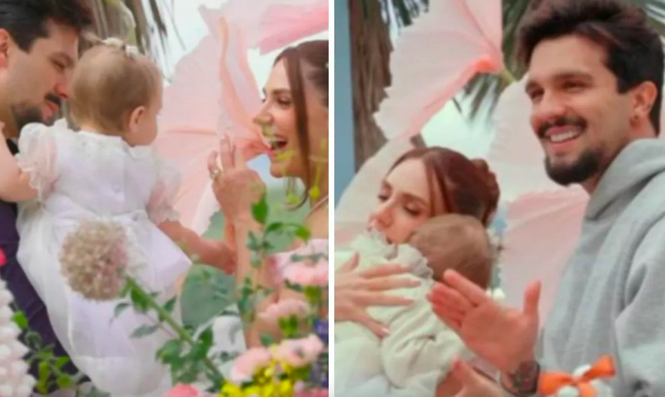 Luan Santana e Jade Magalhães comemoram 1 ano da filha.